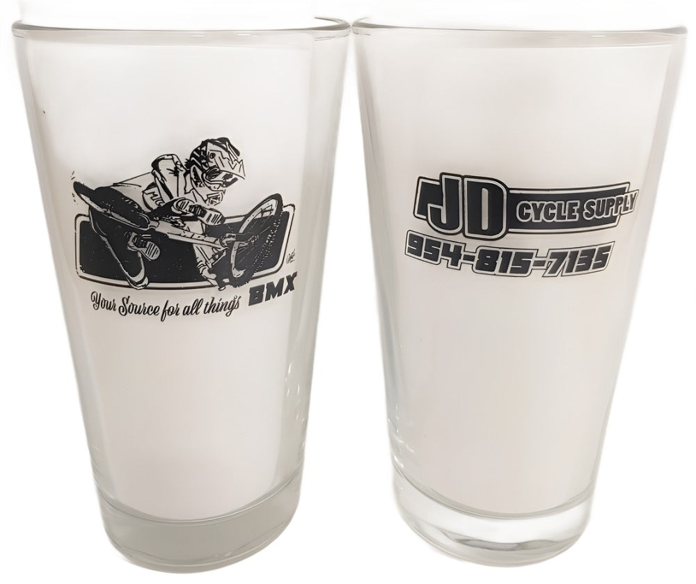 JD CYCLE SUPPLY PINT GLASS MCS BMX