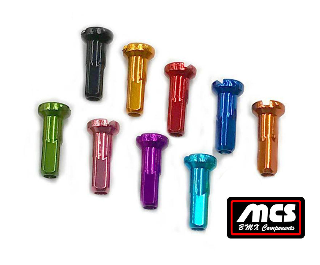 MCS POKIES 16mm LONG ALLOY NIPPLES (37/Bag) – MCS BMX