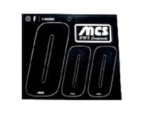 Load image into Gallery viewer, MCS 3" NUMBERPLATE & 2" SIDEPLATE COMPLETE NUMBER KIT BLACK