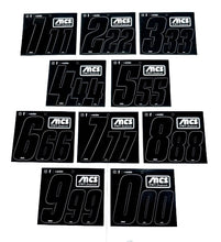 Load image into Gallery viewer, MCS 3" NUMBERPLATE & 2" SIDEPLATE COMPLETE NUMBER KIT BLACK