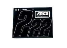 Load image into Gallery viewer, MCS 3" NUMBERPLATE & 2" SIDEPLATE COMPLETE NUMBER KIT BLACK