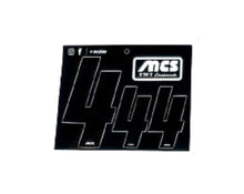 Load image into Gallery viewer, MCS 3" NUMBERPLATE & 2" SIDEPLATE COMPLETE NUMBER KIT BLACK