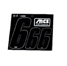 Load image into Gallery viewer, MCS 3" NUMBERPLATE & 2" SIDEPLATE COMPLETE NUMBER KIT BLACK