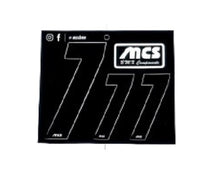 Load image into Gallery viewer, MCS 3" NUMBERPLATE & 2" SIDEPLATE COMPLETE NUMBER KIT BLACK