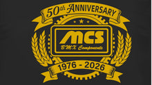 Load image into Gallery viewer, MCS 50TH ANNIVERSARY T-SHIRT BLACK
