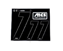 Load image into Gallery viewer, MCS 3&quot; NUMBERPLATE &amp; 2&quot; SIDEPLATE COMPLETE NUMBER KIT BLACK
