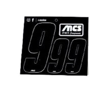 Load image into Gallery viewer, MCS 3&quot; NUMBERPLATE &amp; 2&quot; SIDEPLATE COMPLETE NUMBER KIT BLACK
